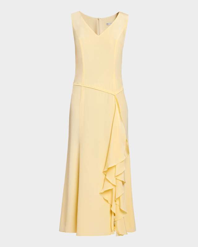 Emerson Draped Silk Crepe De Chine Maxi Dress